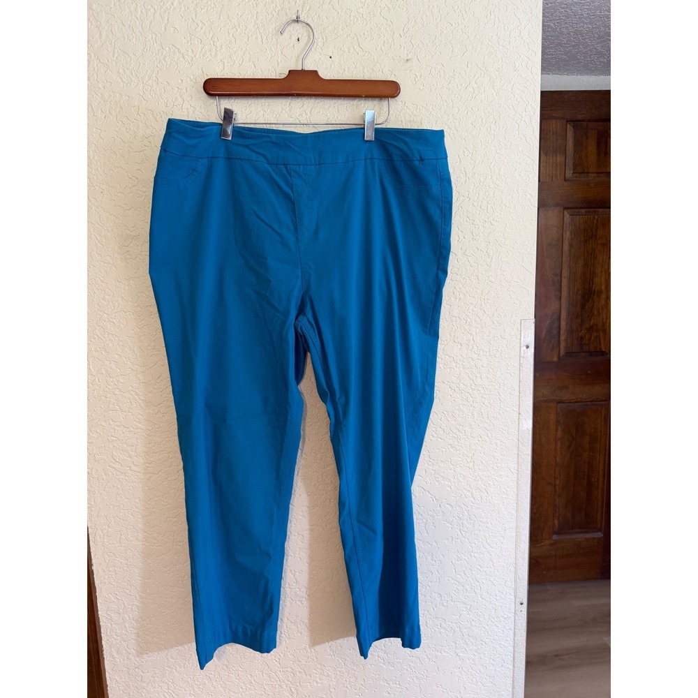 Soft Surroundings Pants Blue 2X Women Pull On Stretch Crop Casual 5AC10 - Picture 6 of 10